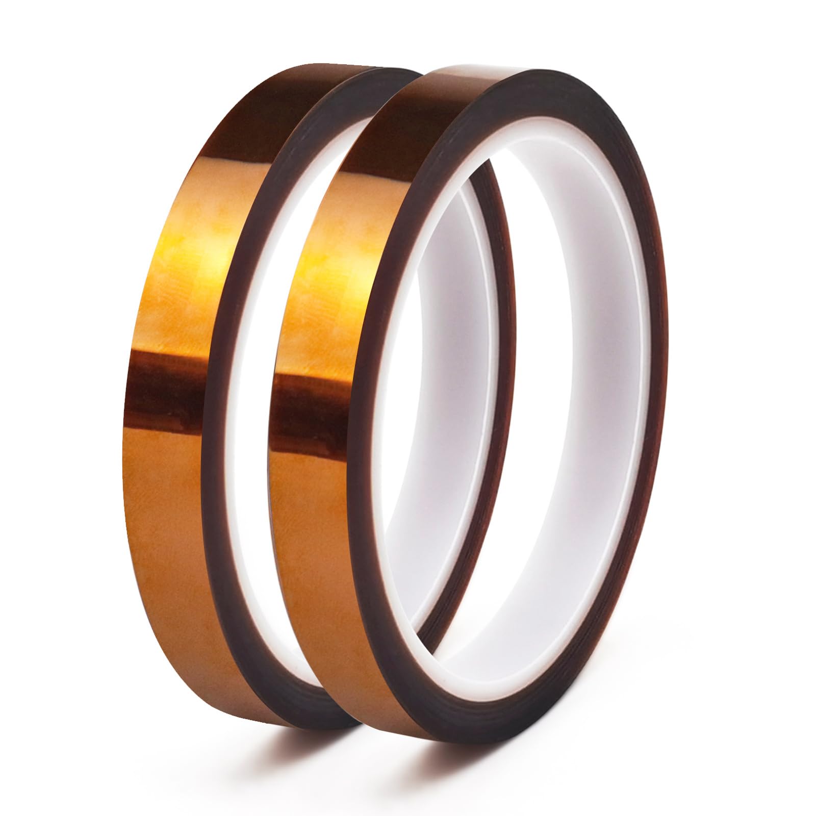 BOMEI PACK Polyimide High Temperature Resistant Tape, Heat Resistant Tape for Circuit Insulation and Sublimation, 10mm x 33m, 2 Rolls