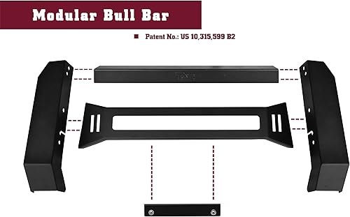 Miniatura 6 de TAC - Barra de toro modular con LED compatible con RAM 1500 2009-2018 | RAM 1500 Classic 2019-2023 (excluye Rebel y Warlock), protector de cepillo