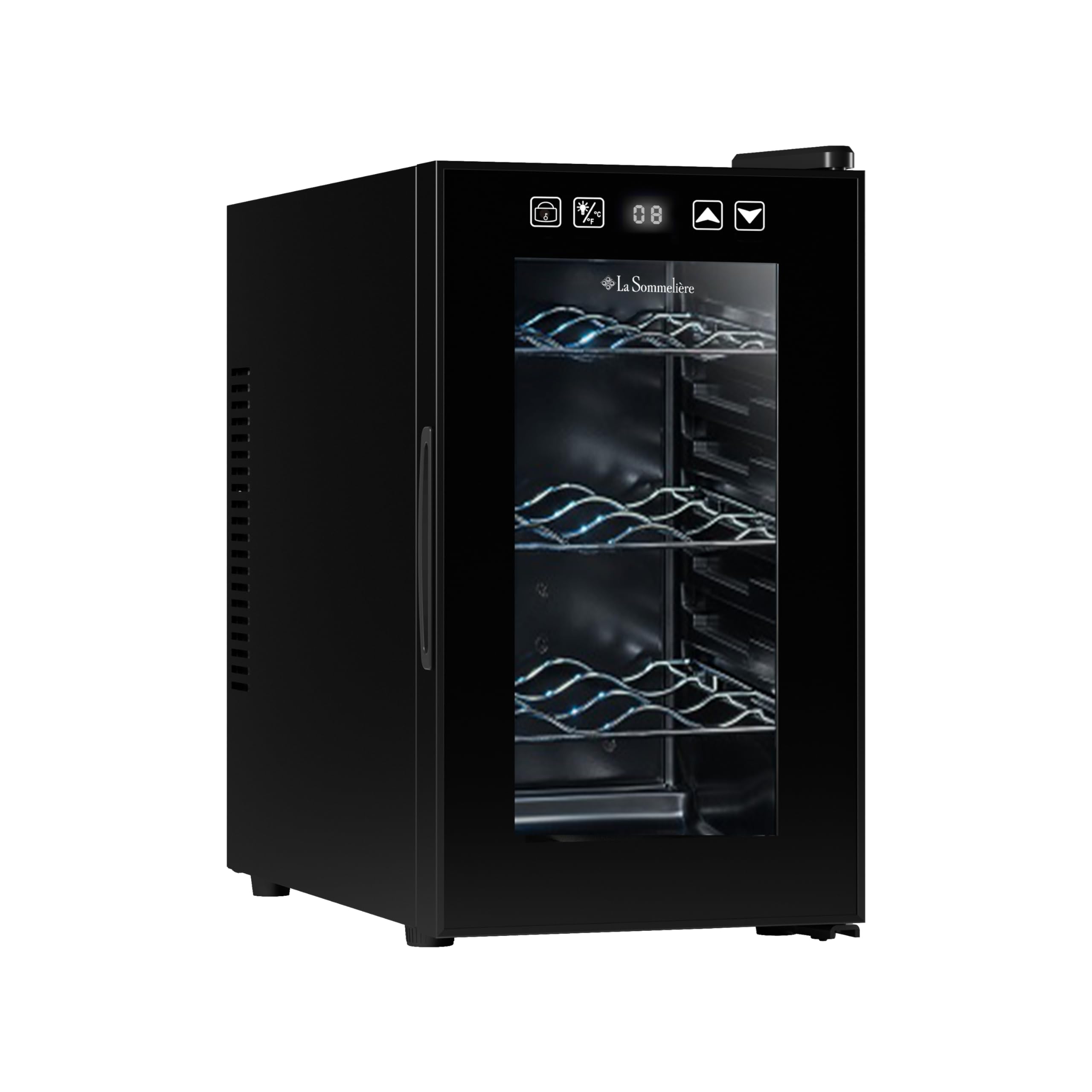 LA SOMMELIERE LS8E Vinoteca para 8 Botellas Termoeléctrica - Muy silenciosa - Diseño Moderno y Compacto