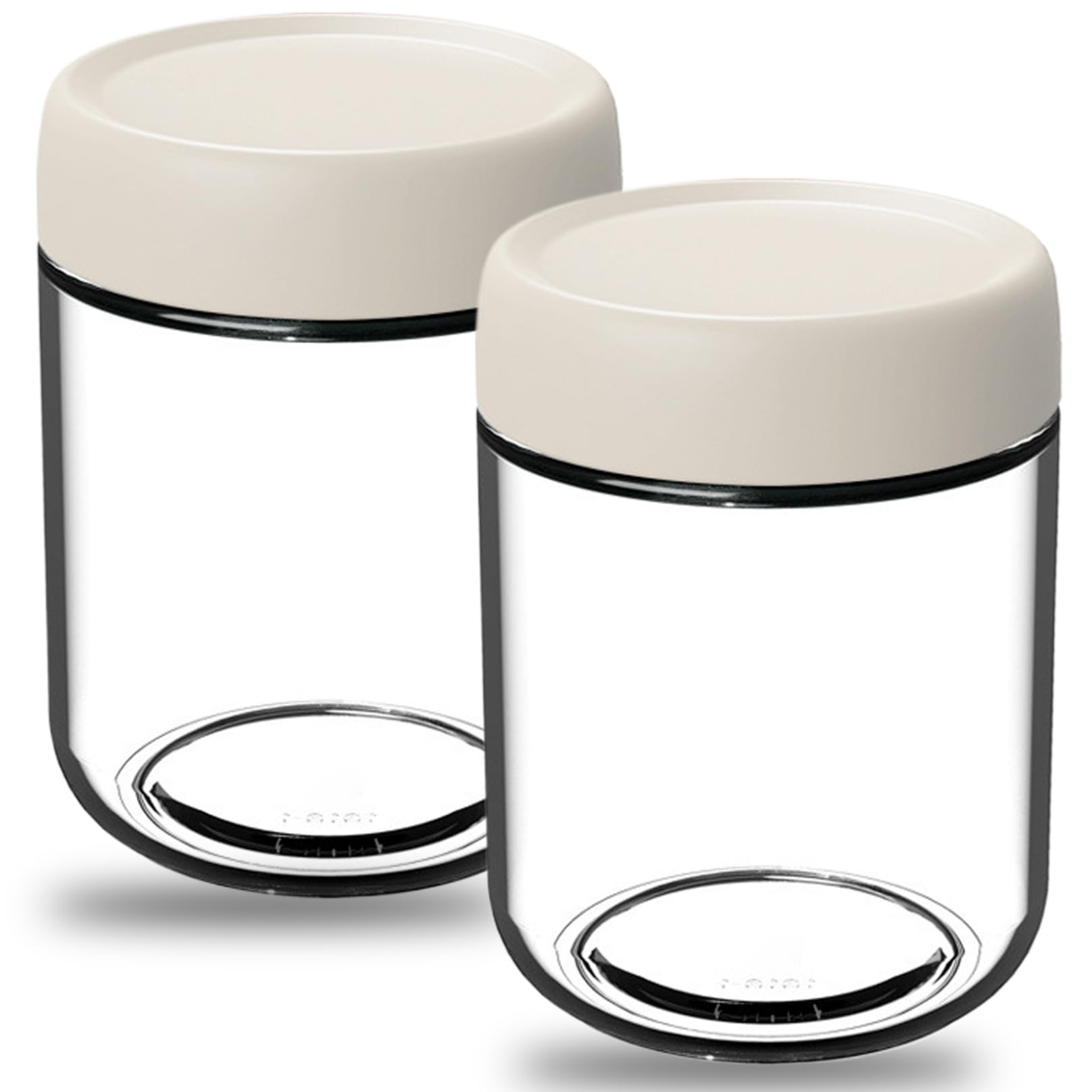 Wedhapy 2PCS Airtight Overnight Oats Jars with Lids,500ml Glass Overnight Oats Container, Clear Wide Mouth Mason Jars Parfait Cups with Lids for Jam,3.5x4.5 White