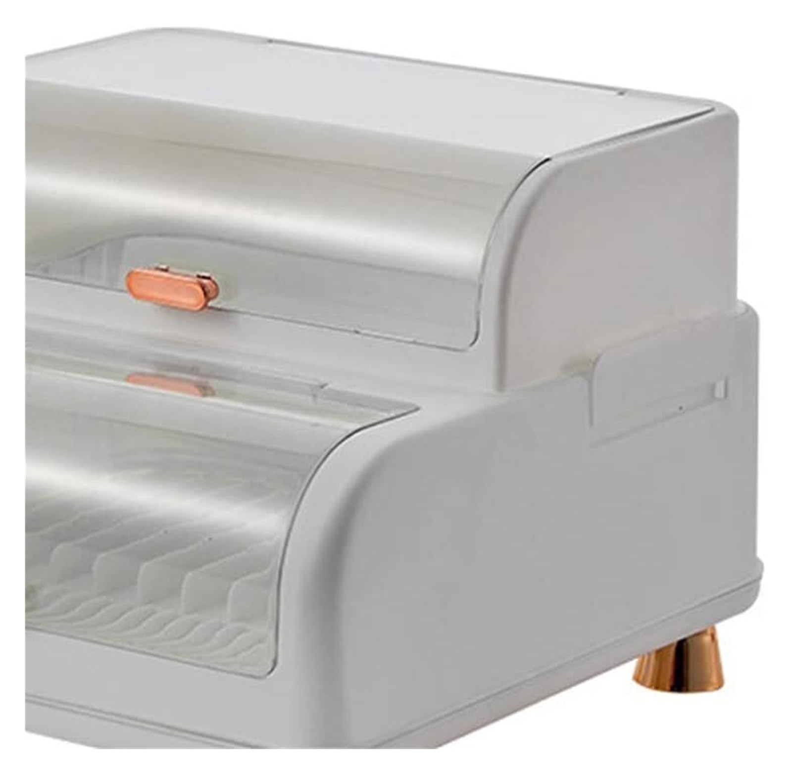 Escurridor de cubiertos de plástico con tapa – Caja de secado de platos y palillos para cocina (blanco)