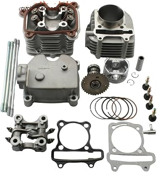 Scooter 61mm 4-Valve / 4V Big Bore Head Kit & Cylinder Block For GY6 GP110 125cc 150cc Upgrade to 180cc 157QMJ motorcycle accessories