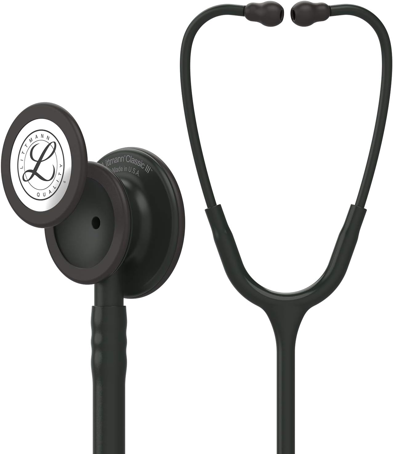 - 3M Littmann Classic III Monitoring Stethoscope, Black Edition Chestpiece, Black Tube, 27 inch, 5803
