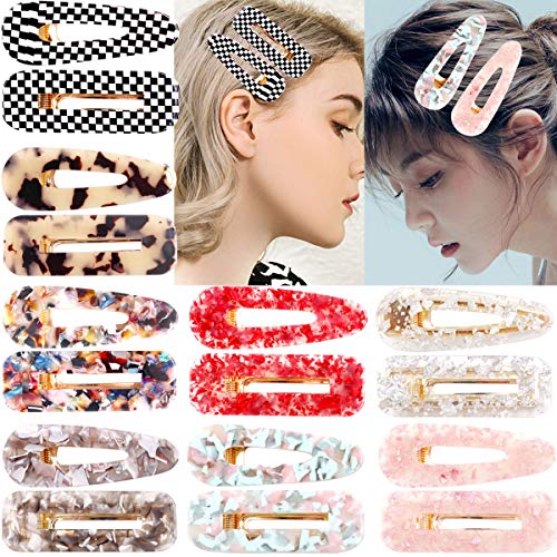 CELLOT - 16 clips de pelo de resina acrílica para mujer y accesorios para el pelo de Youngster