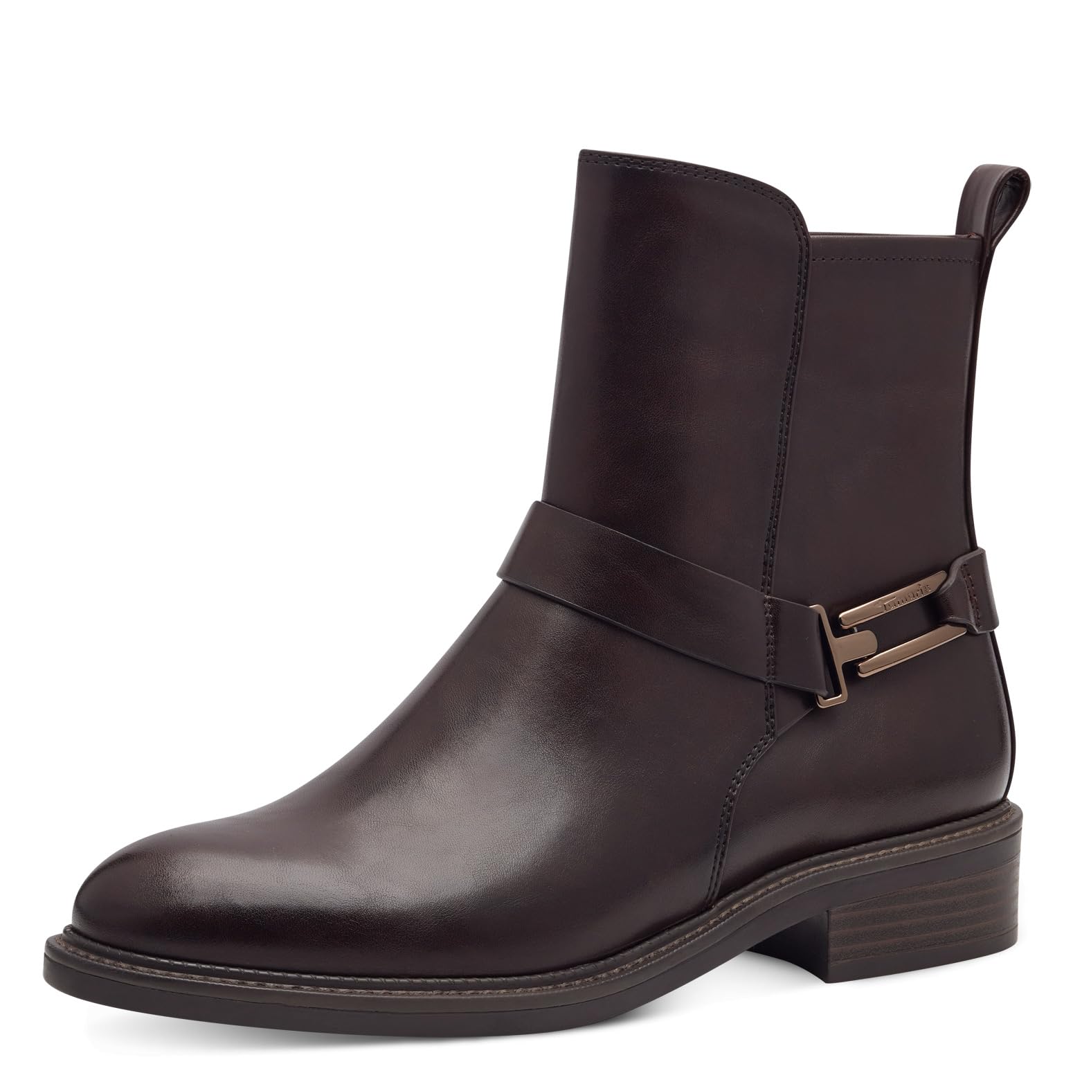 Tamaris Women's Block Heel Ankle Boots, mahogany, 39 EU