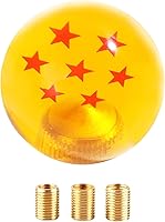 YAKEFLY Z Star Manual Gear Shift Knob with M8x1.25 M10x1.5 Adapters - Universal 7-Star Round Ball Shifter for Manual Cars