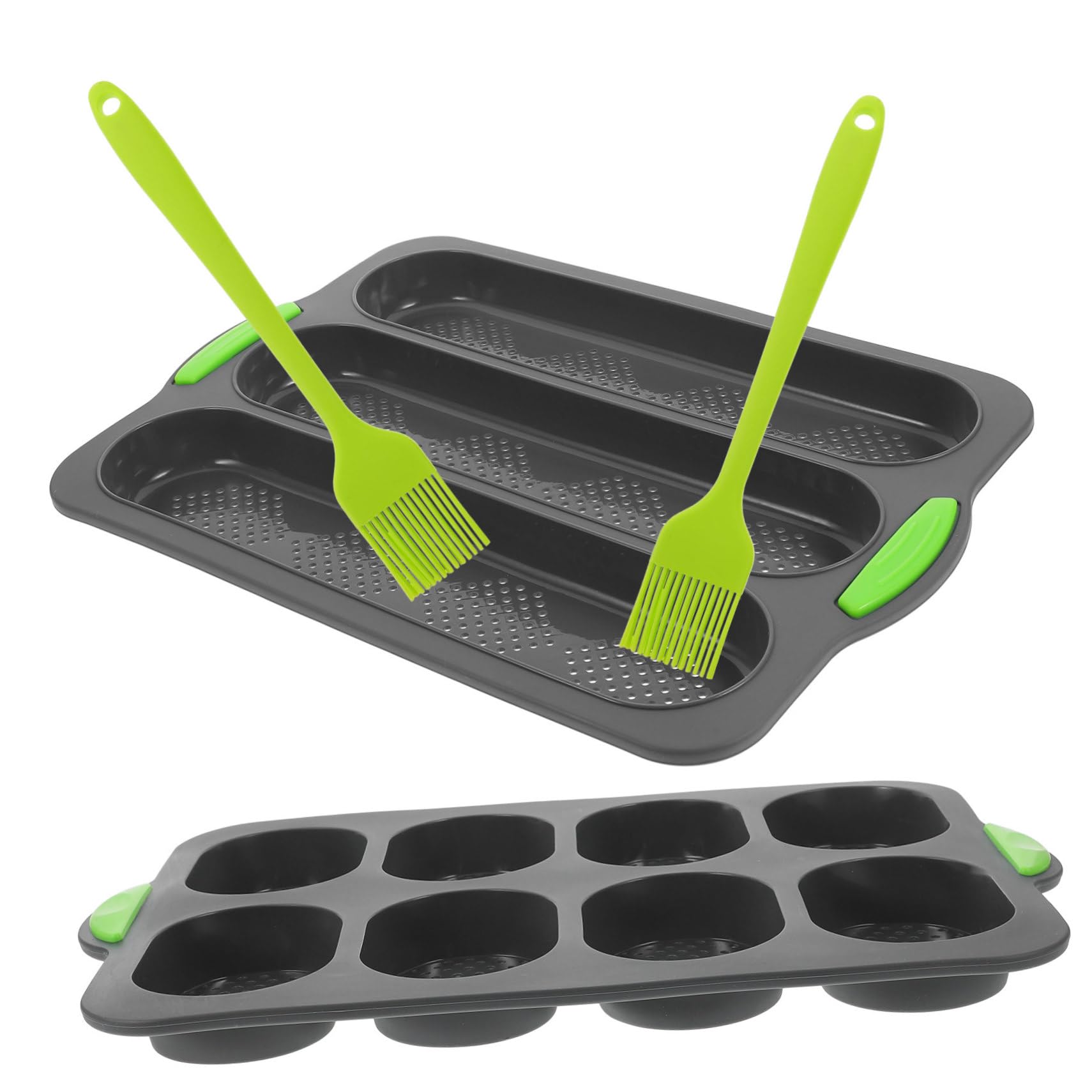 MUCKLILY Diy Baking Mould Silicone Bread Mould Bread Rolls Mold French Loaf Baking Easy Release