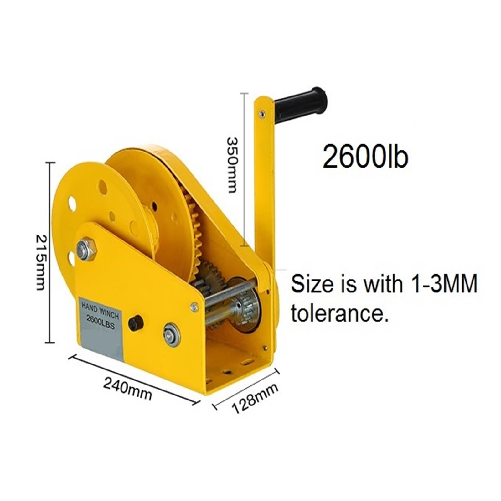 Verricello a mano Verricello Manuale Automatico For Barche Da 2600 Libbre 5M--15M Con Autobloccante Con Fune E Gancio, Strumento Di Riparazione Pneumatici For Estrattore Manuale Per il traino di rimor