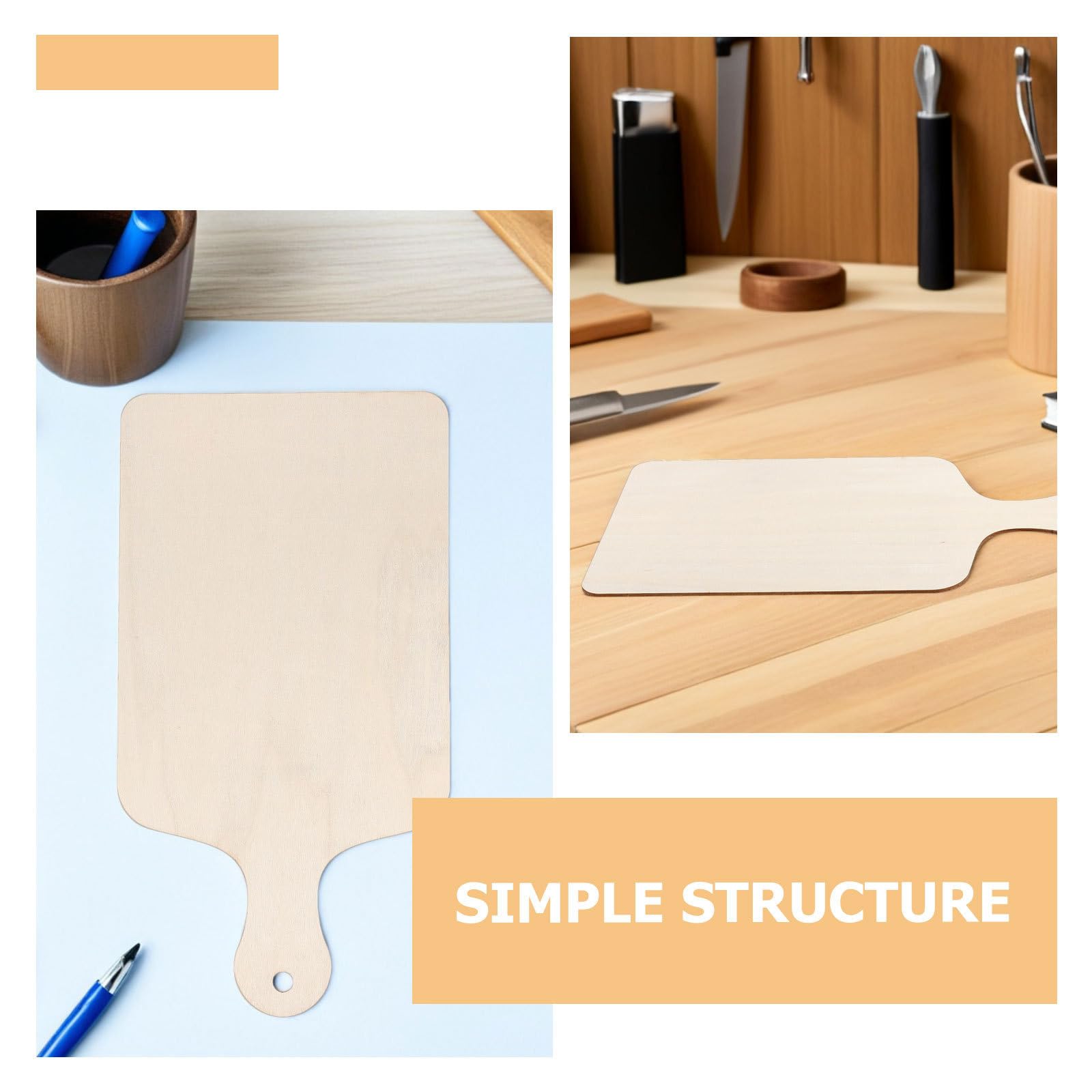 15 Piezas Tabla de Cortar Rectangular Artesanal, Tabla de Embutidos de Madera sin Terminar, Madera, Beige, Estructura Resistente, Fácil de Exhibir, para Manualidades Diy,