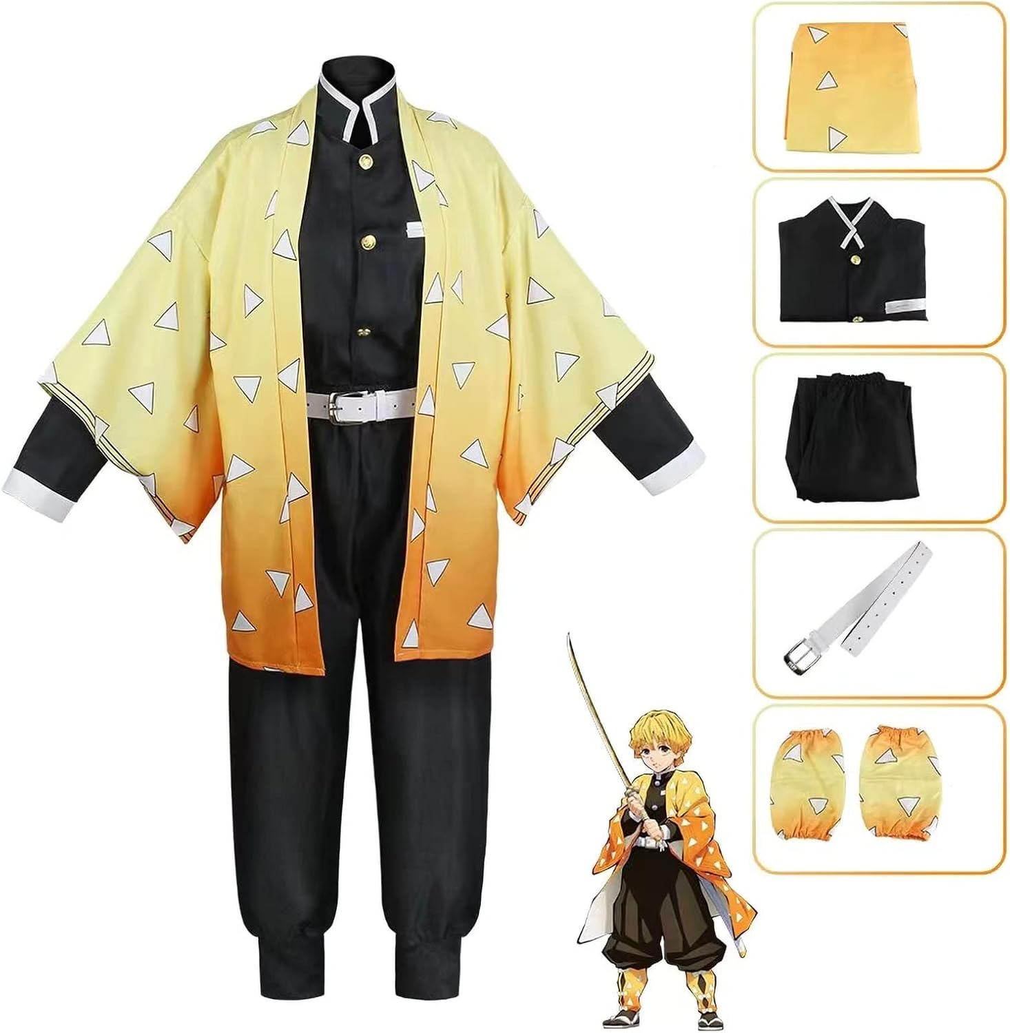 Anime Costume Mitsuri Tanjirou cosplay Nezuko Shinobu Zenitsu Giyuu Halloween outfit Adult - Image 3