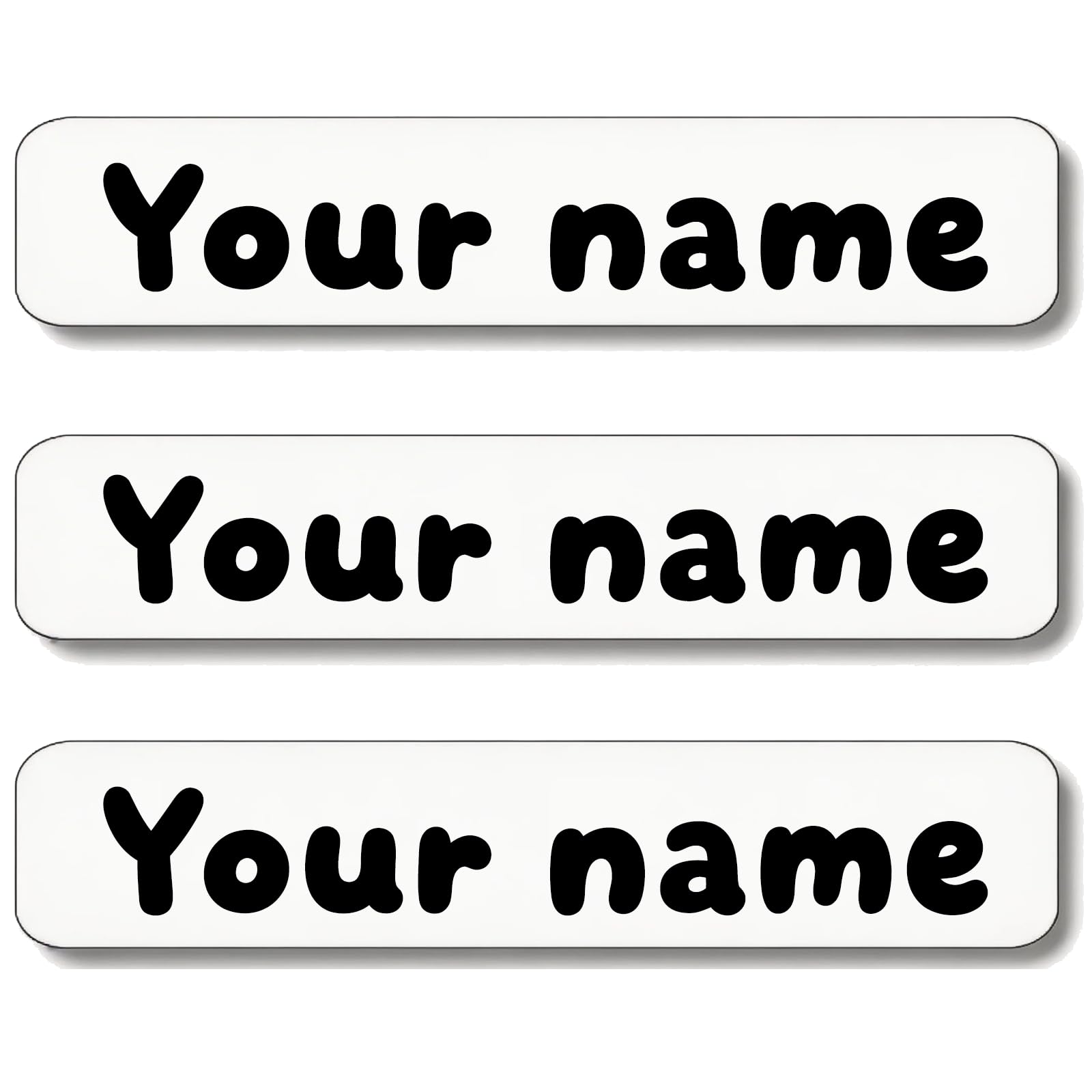 Personalized Waterproof Name Stickers for Kids, Washable Clothing Labels, Durable Name Tags for School, Kindergarten, Lunch Boxes, Books, Toys – Ideal Back to School（Pure White）