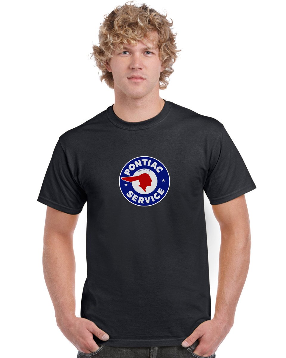 Pontiac Service Sign Black T Shirt (Medium)