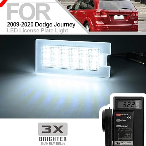 Miniatura 2 de nsautolighting Journey - Luz LED de matrícula para Dodge Journey 2009-2020, súper brillante, 6000 K, xenón blanco, sin errores, luces de matrícula