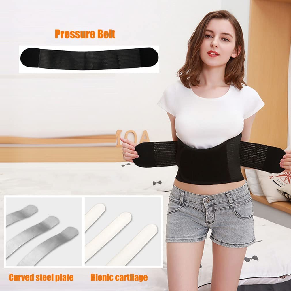 Cinturón de soporte para la espalda para hombres y mujeres Soporte para la espalda Brace Malla transpirable Cintura ajustable Cinturón de soporte lumbar para aliviar el dolor en la parte inf