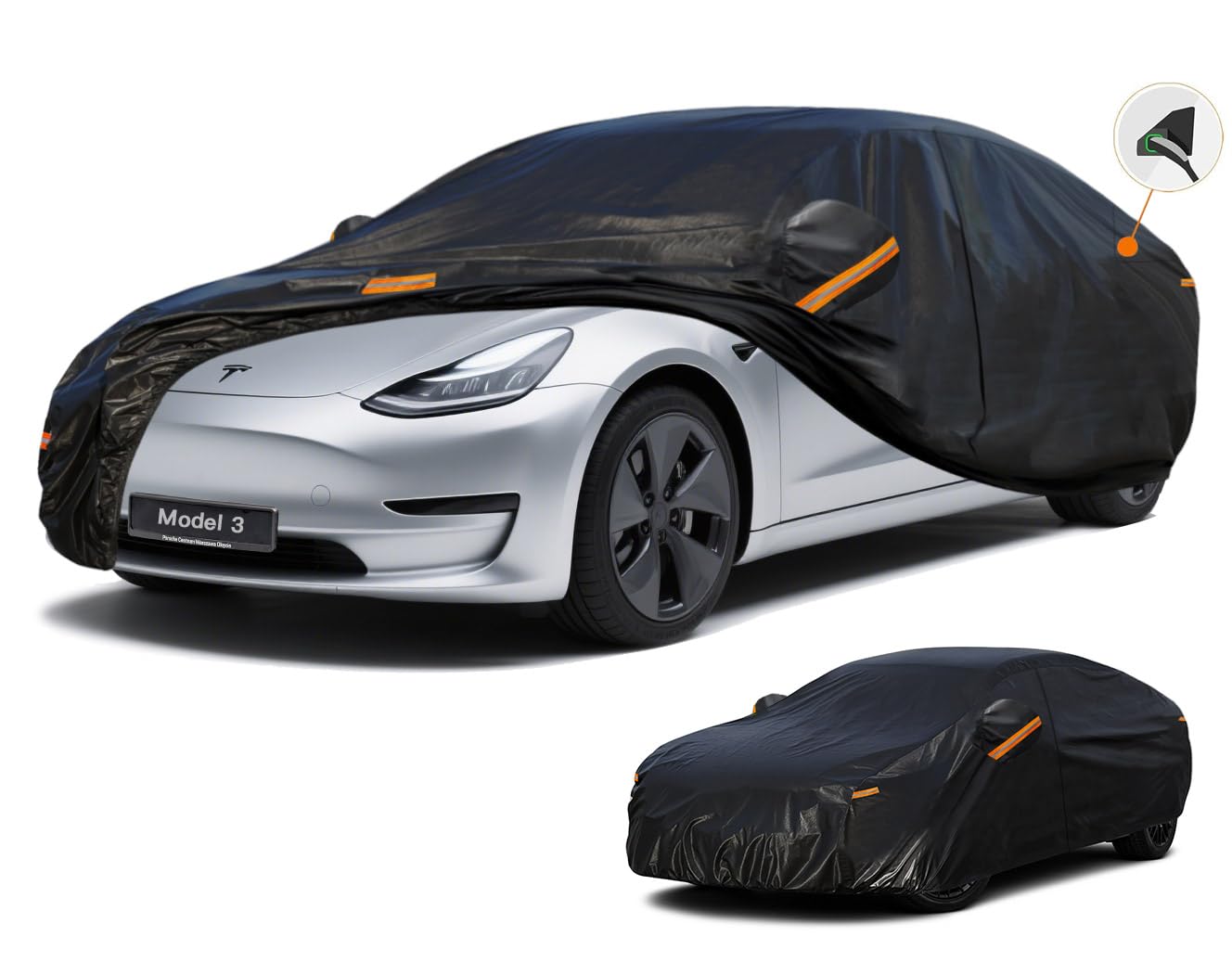 Kayme Funda Coche Exterior, Compatibles con Audi A3 Sportback(1996-2025), Cubierta para Coche Impermeable Transpirable Anti-UV Antipolvo de 7 Capas, Cubre Coche con Cremallera y Forro de Algodón. — view 39