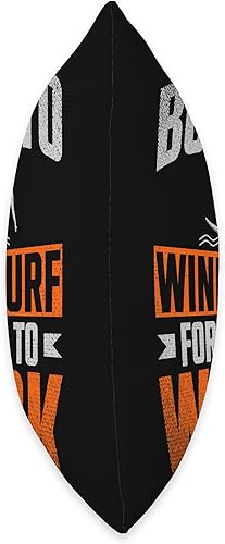 Miniatura 2 de Born To Windsurf Forced To Work Surfing Throw Pillow, 16x16, Multicolor