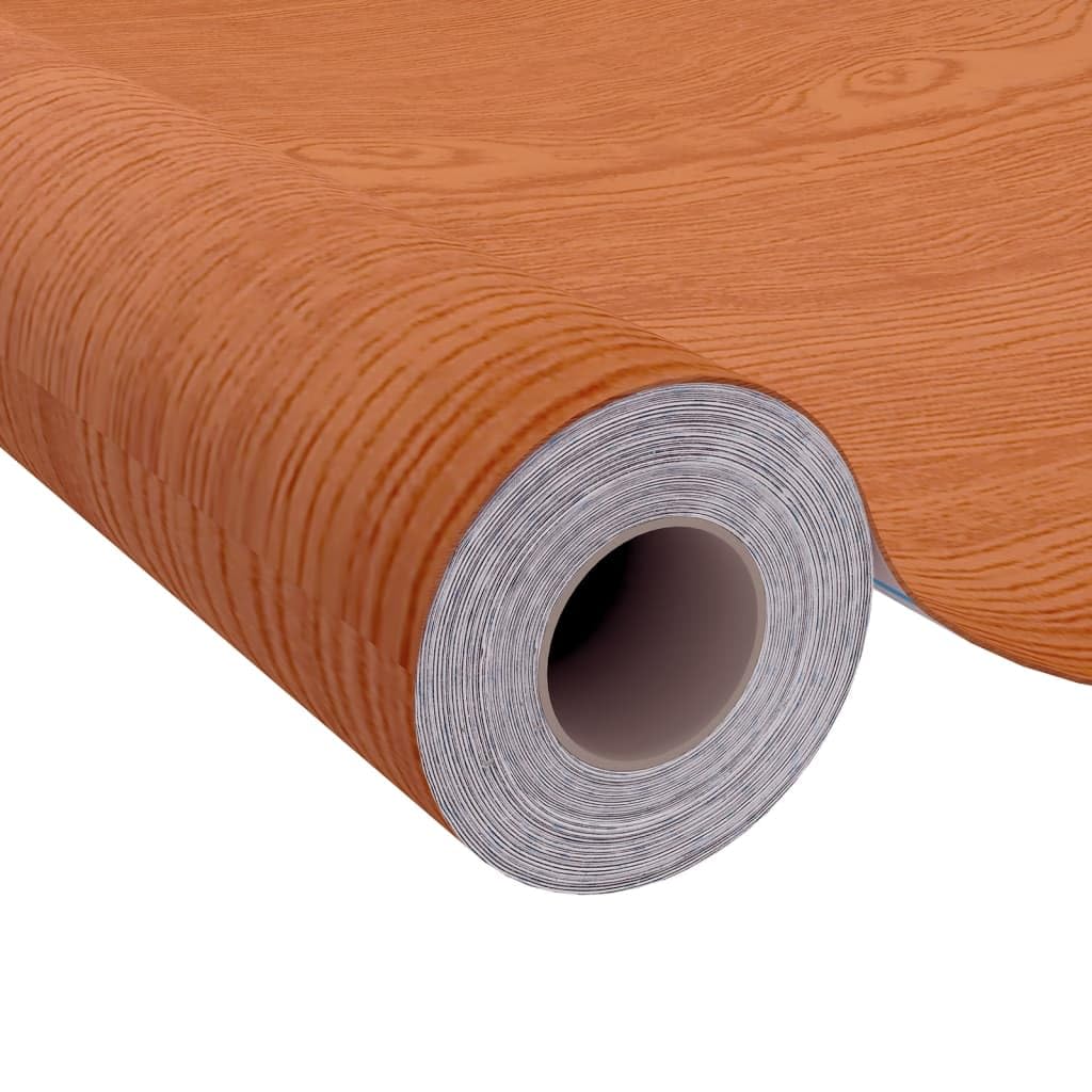 Lámina Autoadhesiva para Muebles con PVC, Efecto Madera, Papel Adhesivo para Muebles, Vinilos para Muebles, Adecuada para Puertas Y Paredes, Roble Claro, 500 x 90 cm