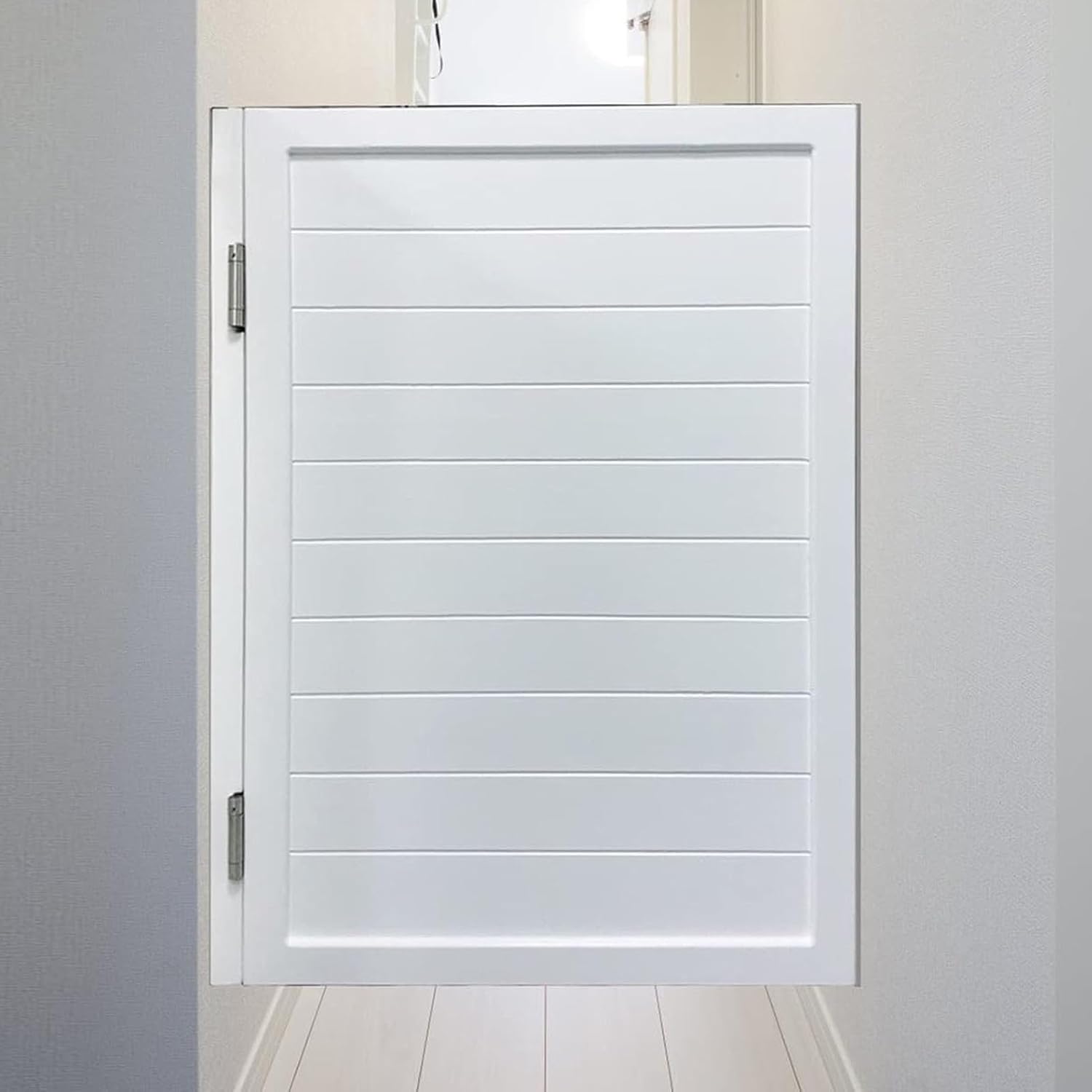 Extra Wide Swinging Cafe Door, Interior Saloon Swing Door Single Panel, Half Waist Cafe Door with Hinges, Kitchen Partition Door, Customizable, Auto Close(Black,W45xH90cm(17.7x35.4in))