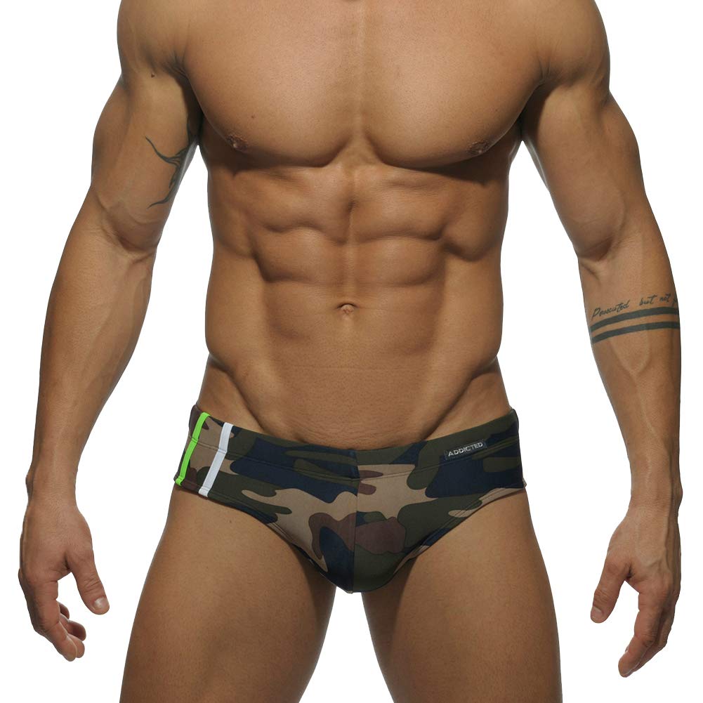 Penggenga Men's Camo Swimming Trunks Swim Briefs Bikini Boxer Racer Surf Swimwear Uflage M