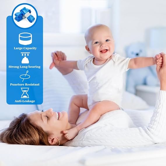 15 Pack Nappy Bin Refill Bags,4.5M Nappy Bags