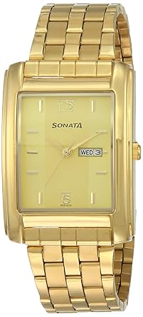 Sonata Analog Gold Dial Mens Watch NM7953YM04/NN7953YM04