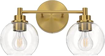 VONLUCE 2 Light Bathroom Vanity Light Fixtures, Gold Finish