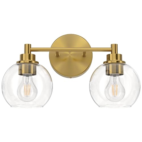 VONLUCE 2 Light Bathroom Vanity Light Fixtures, Gold Finish |