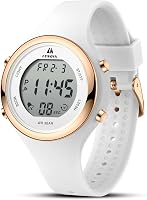LN LENQIN Reloj Mujer Digital Relojes 30M Impermeables para Mujeres Reloj De Cuarzo Analógico Relojes De Pulsera para Mujer con Fecha Luminoso Casual De Moda CorreaAlarma/Temporizador/Fecha