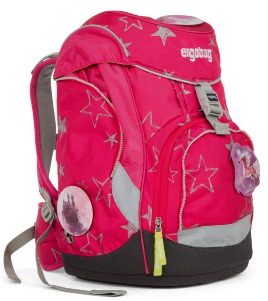 ERGOBAG CinBärella Kinder-Rucksack, 35 cm, Pinke Sterne