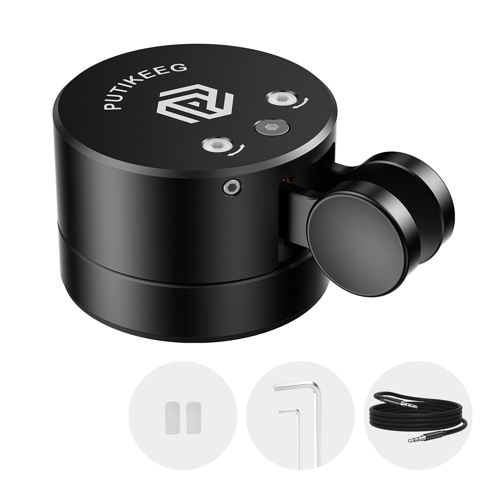 Putikeeg Mini Morse Code Key - CW Dual Paddle with Magnetic Base, Magnetic Return Paddles Morse Lambic Key for Amateur Ham Radio(Black)