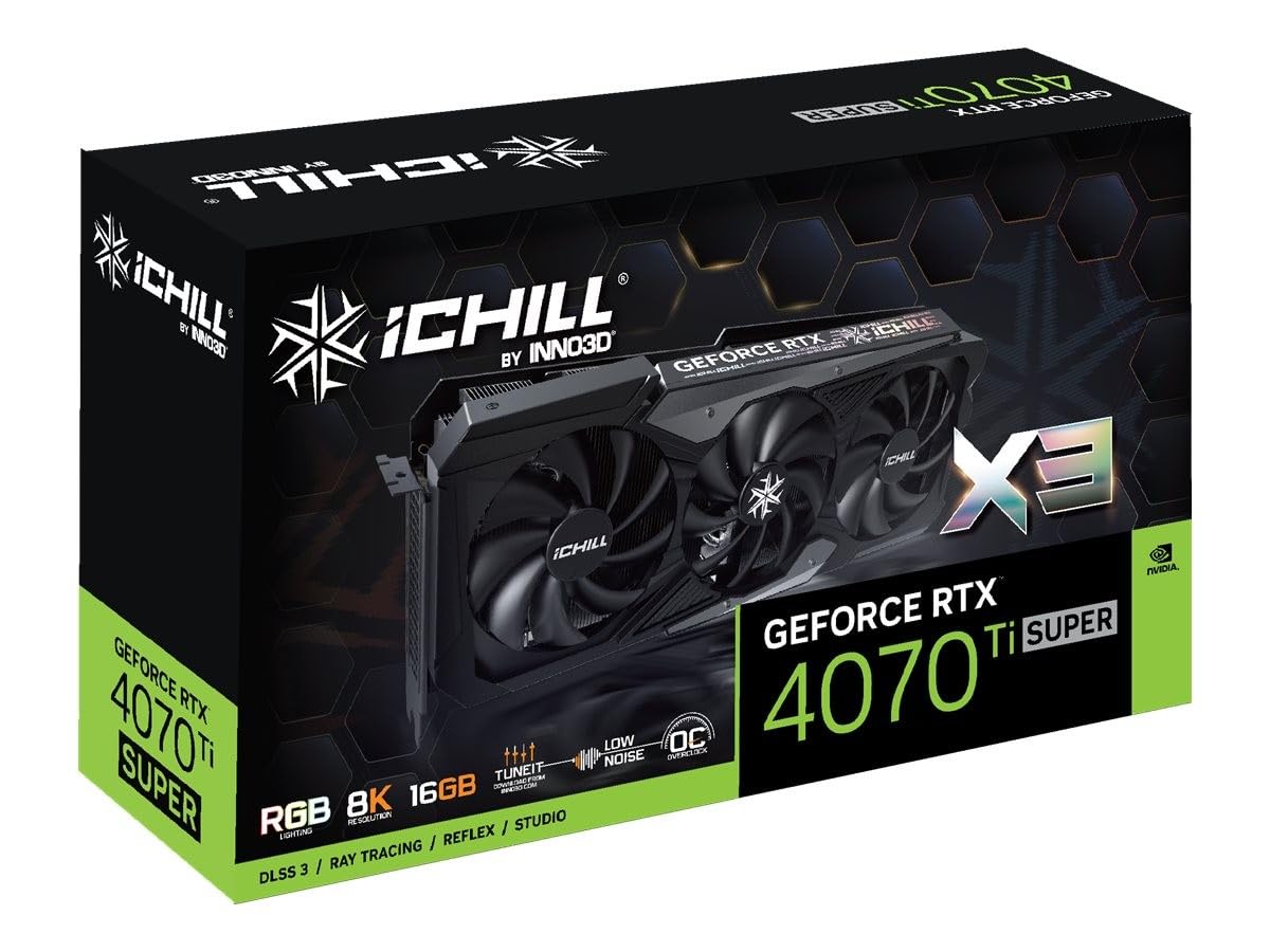 【保証有】INNO3D GEFORCE RTX 4070Ti iCHILL 本体 INNO3D iChill GEFORCE RTX 4070 Ti Super X3 NVIDIA 16GB GDDR6X