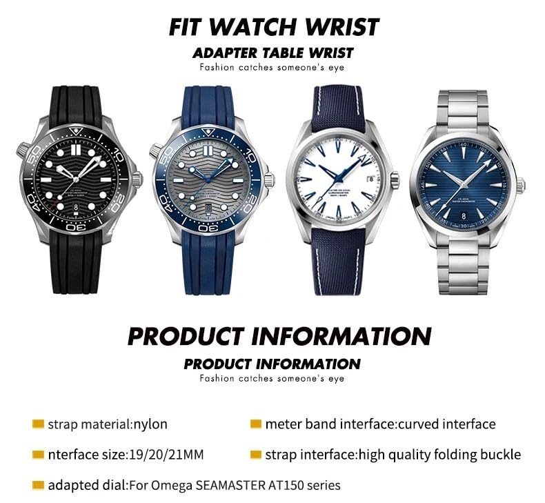 Bracelet en caoutchouc de qualité supérieure pour Omega Speedmaster Moon et Seamaster - 6
