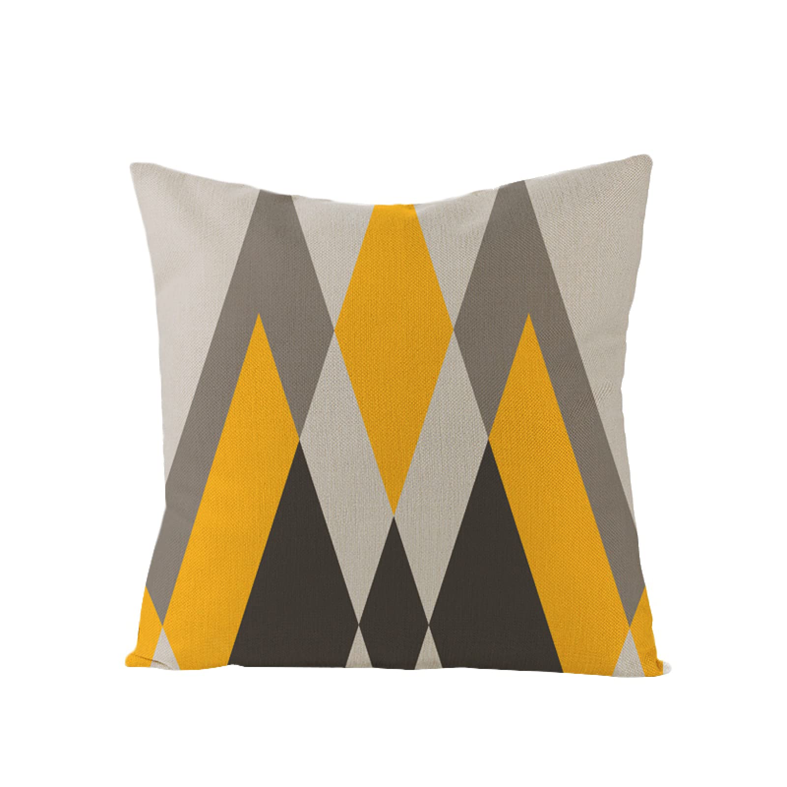 Sofa Fundas Cojines 60x60 Pack de 4 Cuadrado,Funda de Almohada Lino con Cremallera Invisible,Funda de Cojín Decoración para Hogar Sala Cama Jardín Silla Coche-geometría