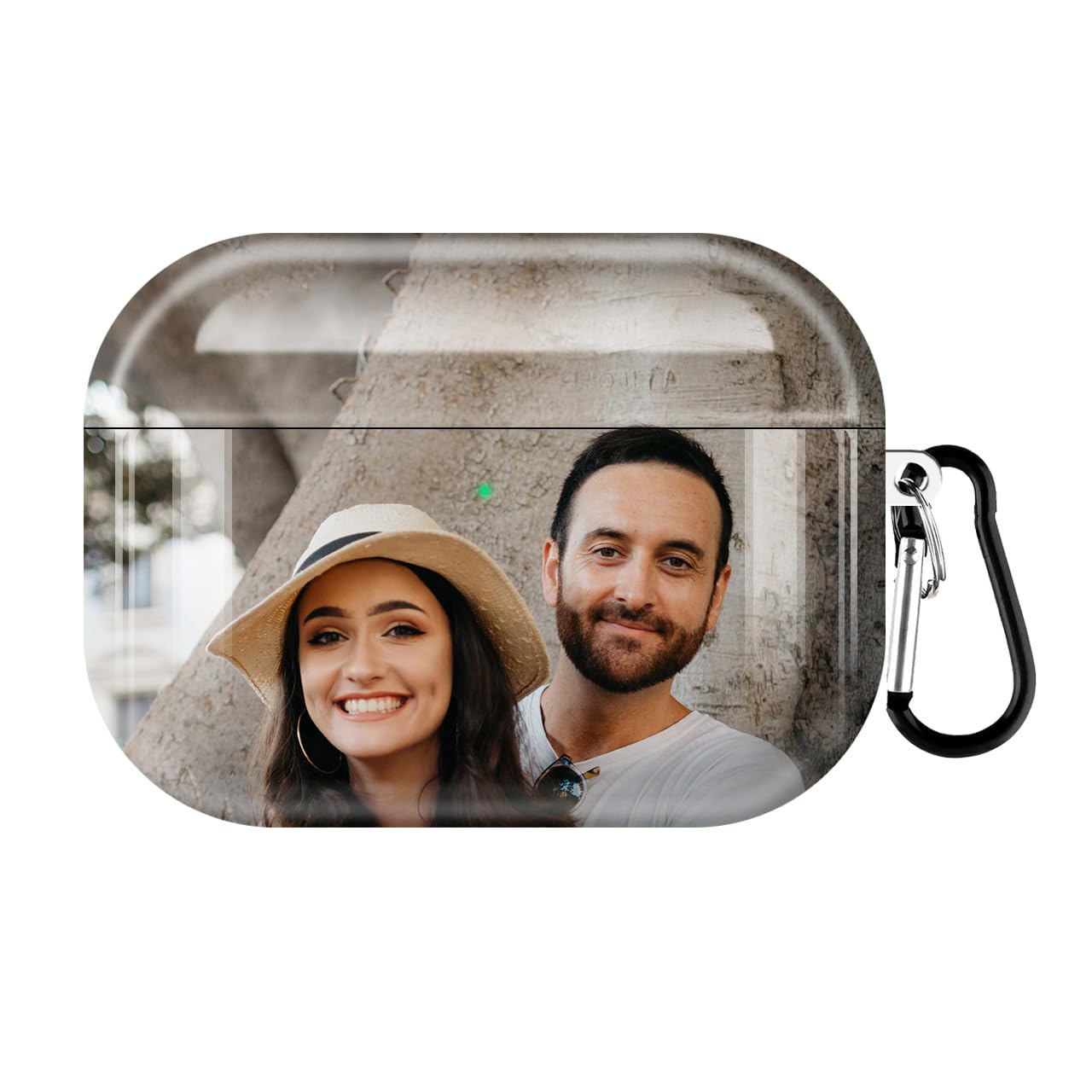 Custom Photo Case for Airpods Pro3/Pro 2/ Pro(1)/ 4th/ 3rd/ 2nd/ 1st Generation with Carabiner Keychain, Personalized Full-Wrap Glossy Print Picture