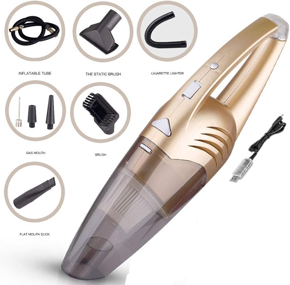 car Hoover Car Vacuum Cleaner Four in One Multi-Purpose Car Car Vacuum Cleaner Air Pump Air Pump High Power (Color : Wired) (Wired)