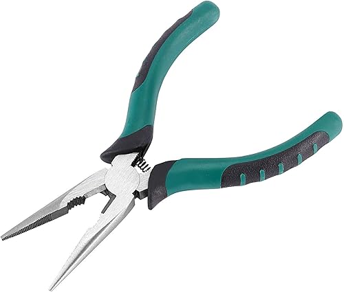 Miniatura 13 de 10 alicates de punta de aguja extra largos de 6 pulgadas, mini alicates de joyería de precisión con agarre cómodo, alicates de punta de aguja