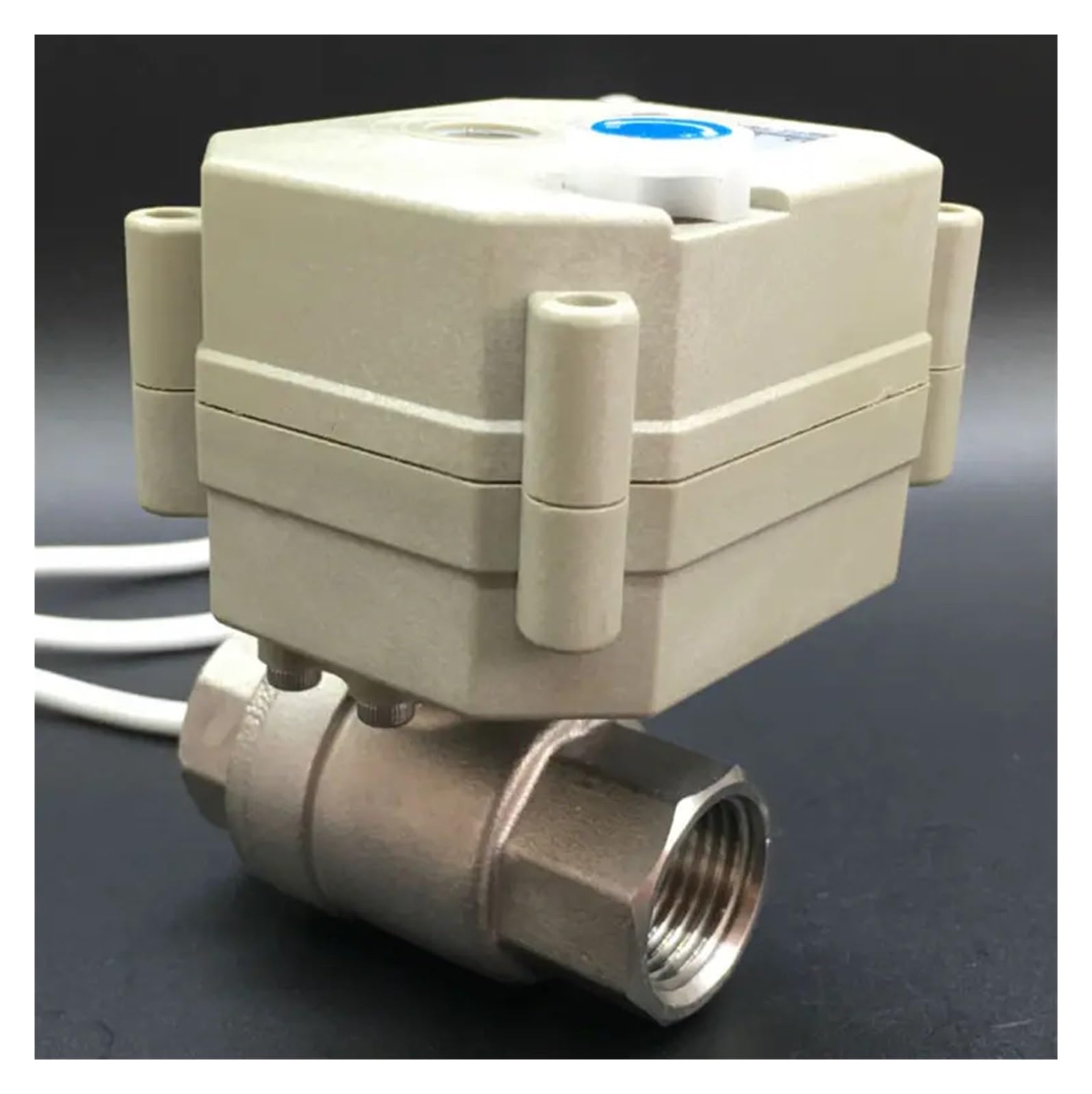DC12V/24V Stainless Steel 1/2'' Motorized Ball Valve with Manual Override and Indicator 2 Way DN15 Electric Crane(DC24-CR201)