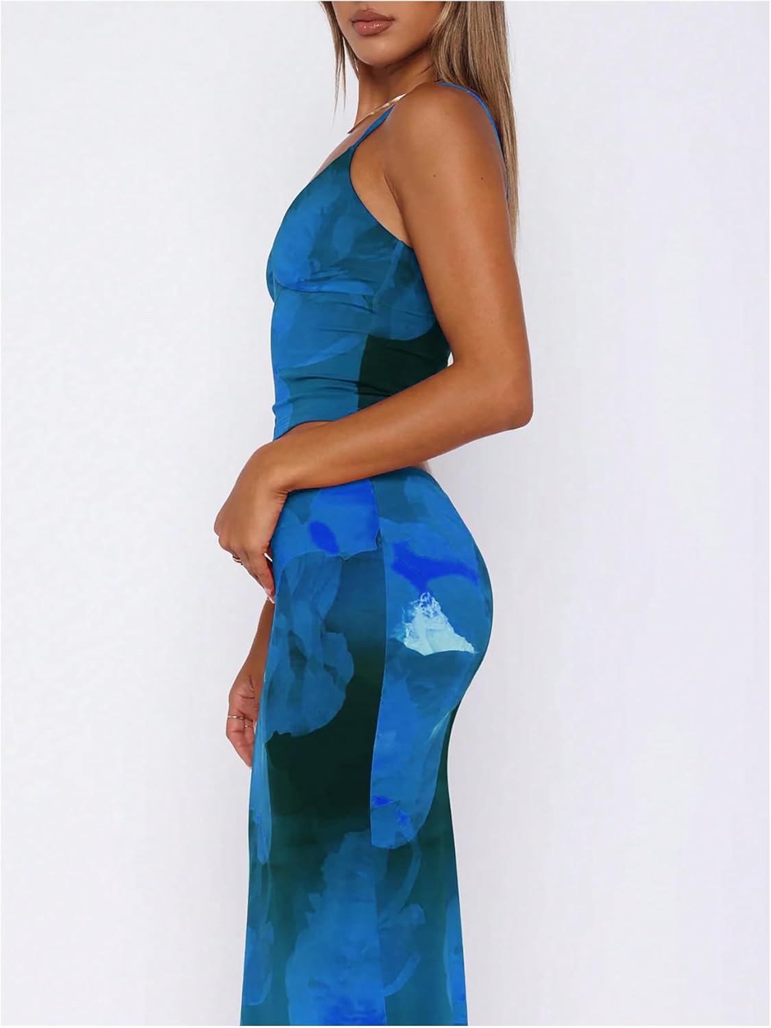 SOLY HUX Women's Skirt Sets 2 Piece Outfits Tie Dye Cami Tops and Bodycon Long Skirt Set - Image 2