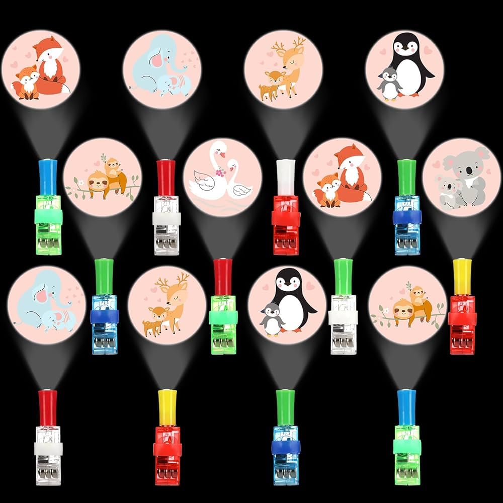 10 PCS LED Finger Lights for Kids, Multicolor Light Up Finger Projector Toys, PACK OF 10 PCS