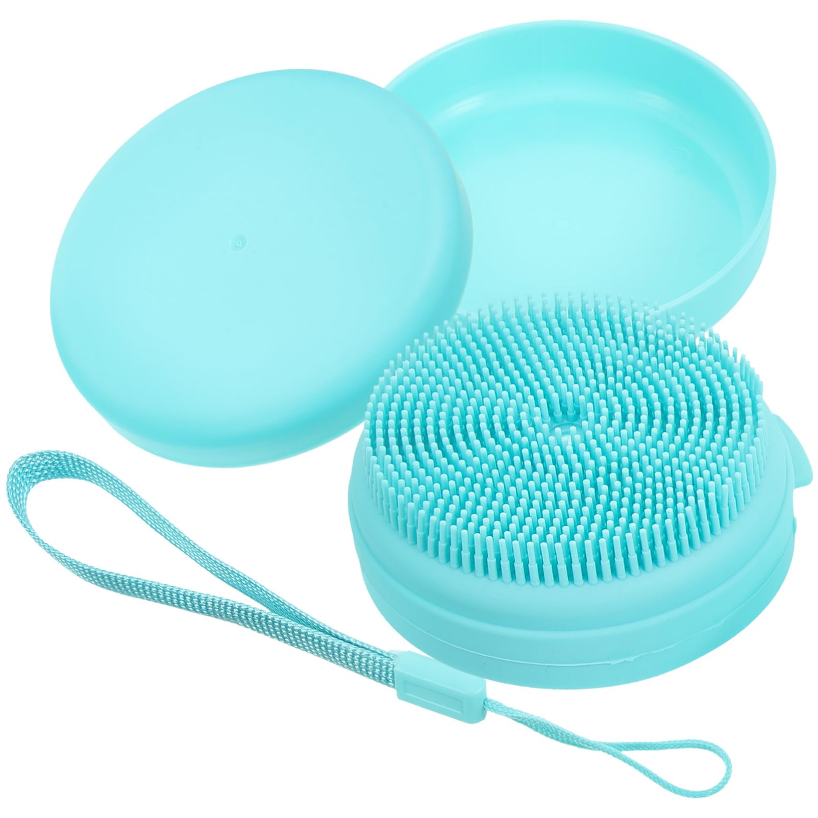 Healeved 4pezzi Spazzola Da Bagno Massaggiante Silicone Con Porta Sapone Scrubber Per Doccia Con Setole Morbide Per Esfoliazione e Massaggio Della Lago
