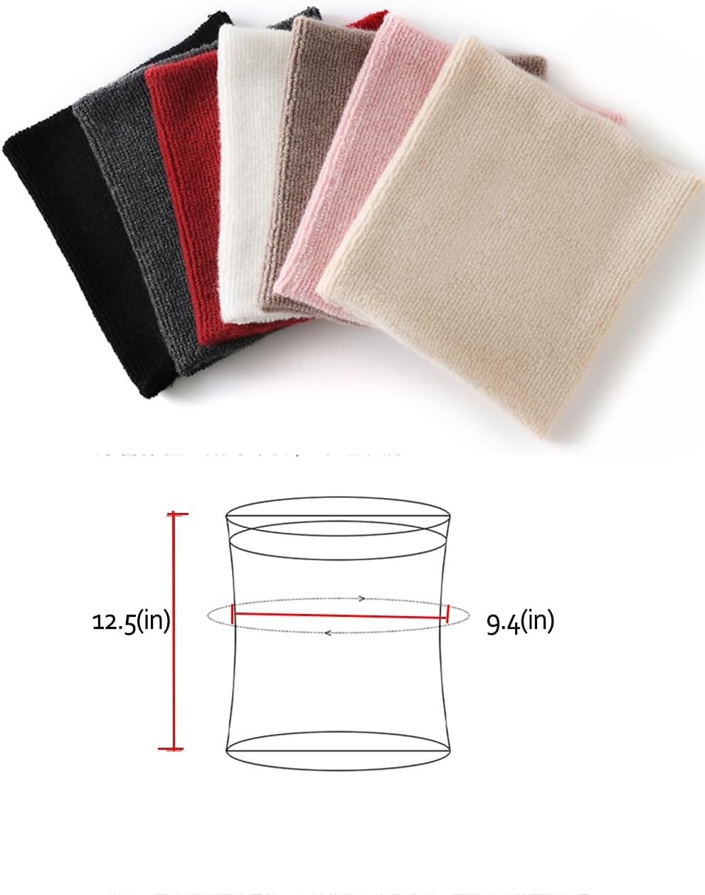 100% Cashmere Ski Neck Gaiter for Men Women Warm Soft Knitted Face Mask Neck Warmer,Warmer Loop Scarf