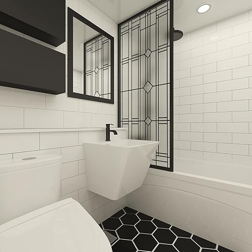 Miniatura 7 de UNI - Película para ventana, adhesivos estáticos, no adhesivos, 3D, con protección UV (antiguo, 37.4 x 24.4 pulgadas)