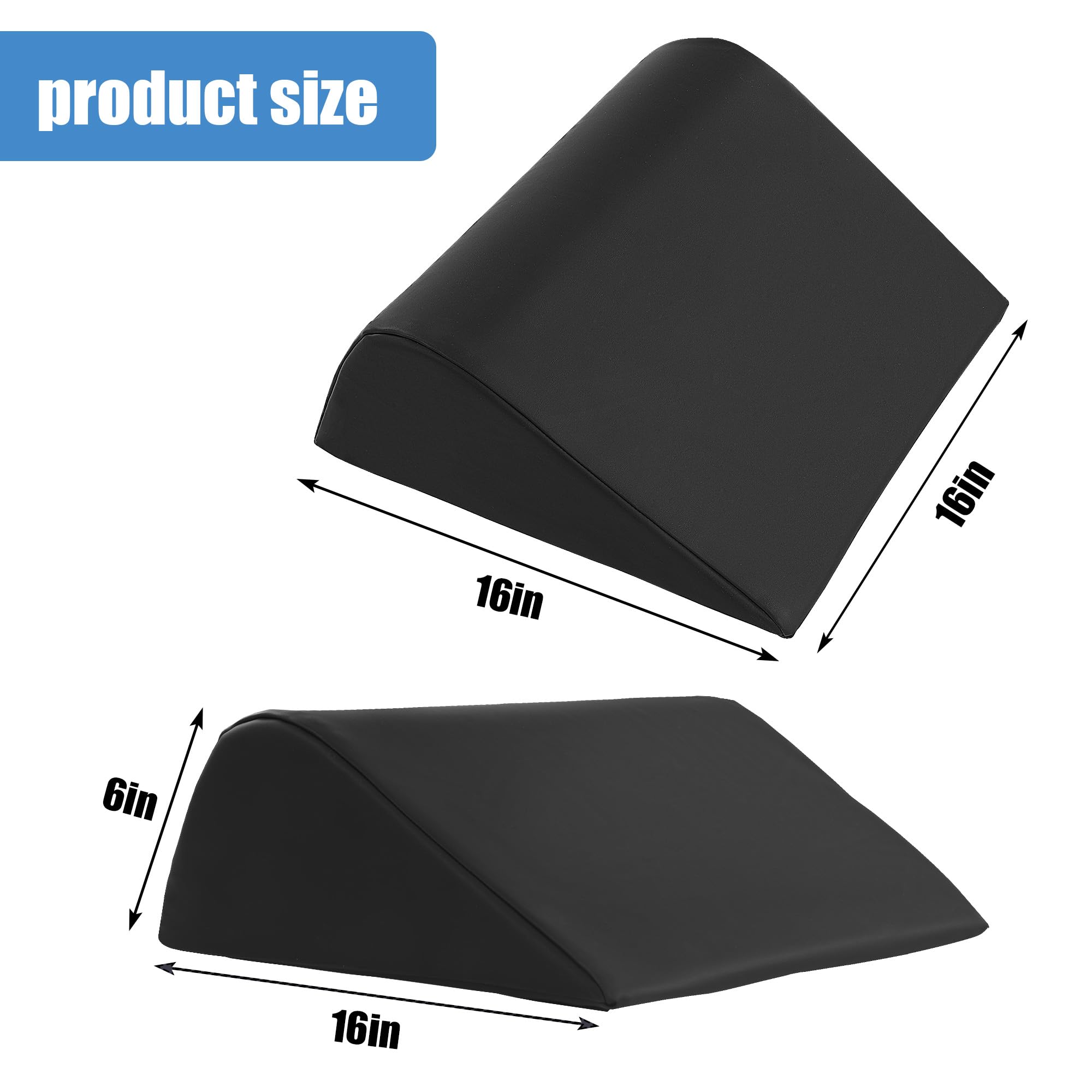 HOMBYS Almohada de cuña para piernas, almohada de cuña de rodilla para mesa de masaje, refuerzos de masaje triangulares para debajo de las piernas, almohada de espuma impermeable de piel sintética