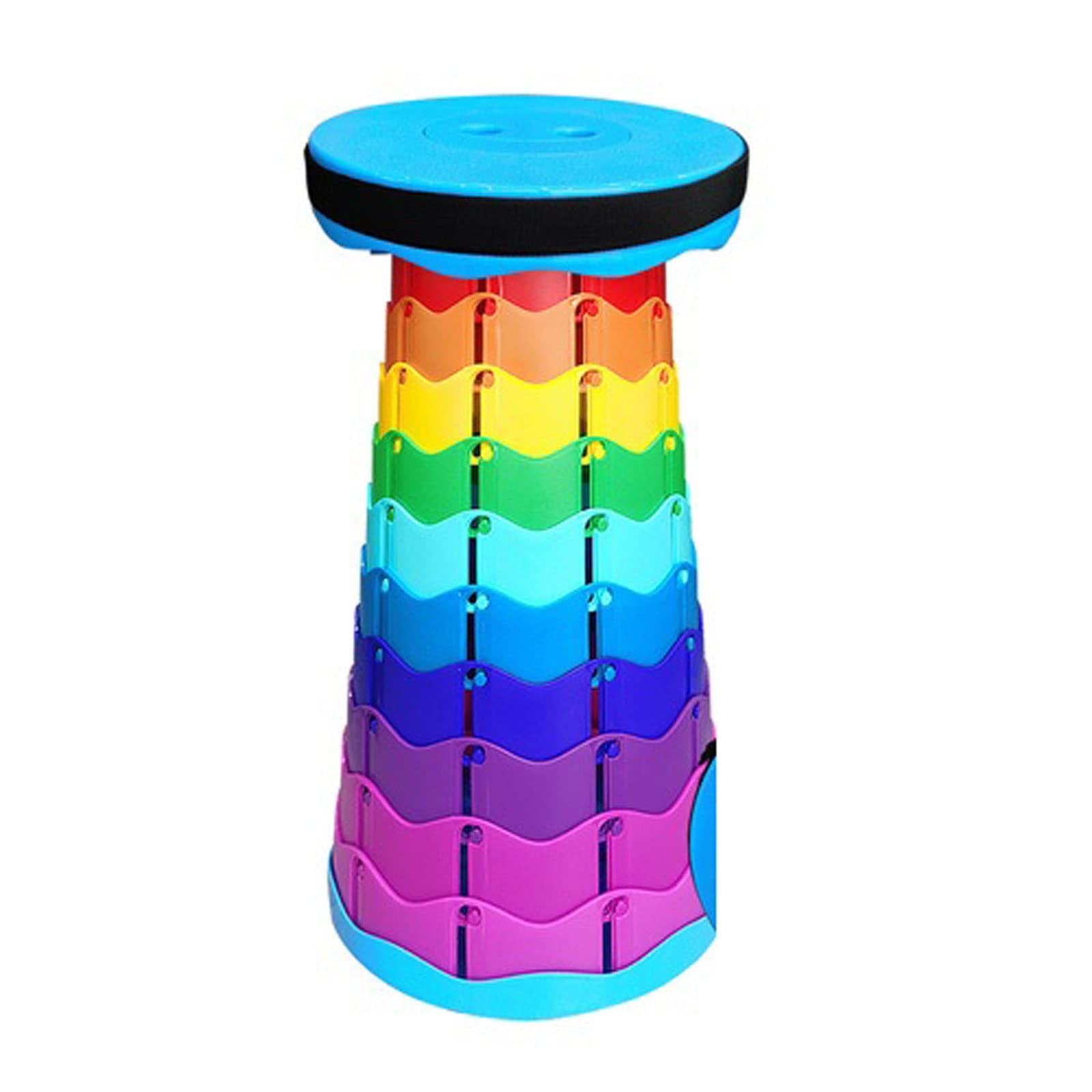 KOOKYY Chairs for Outside Outdoor Folding Rainbow Telescopic Stool