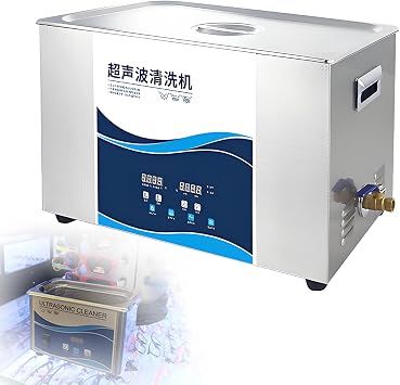 Digital Ultrasonic Cleaning Machine with Heater & Timer Stainless Steel Ultrasonic Cleaner Machine Professional Ultrasonic Parts Cleaner Include Basket for Retainer Lab Tool 1430-30L
