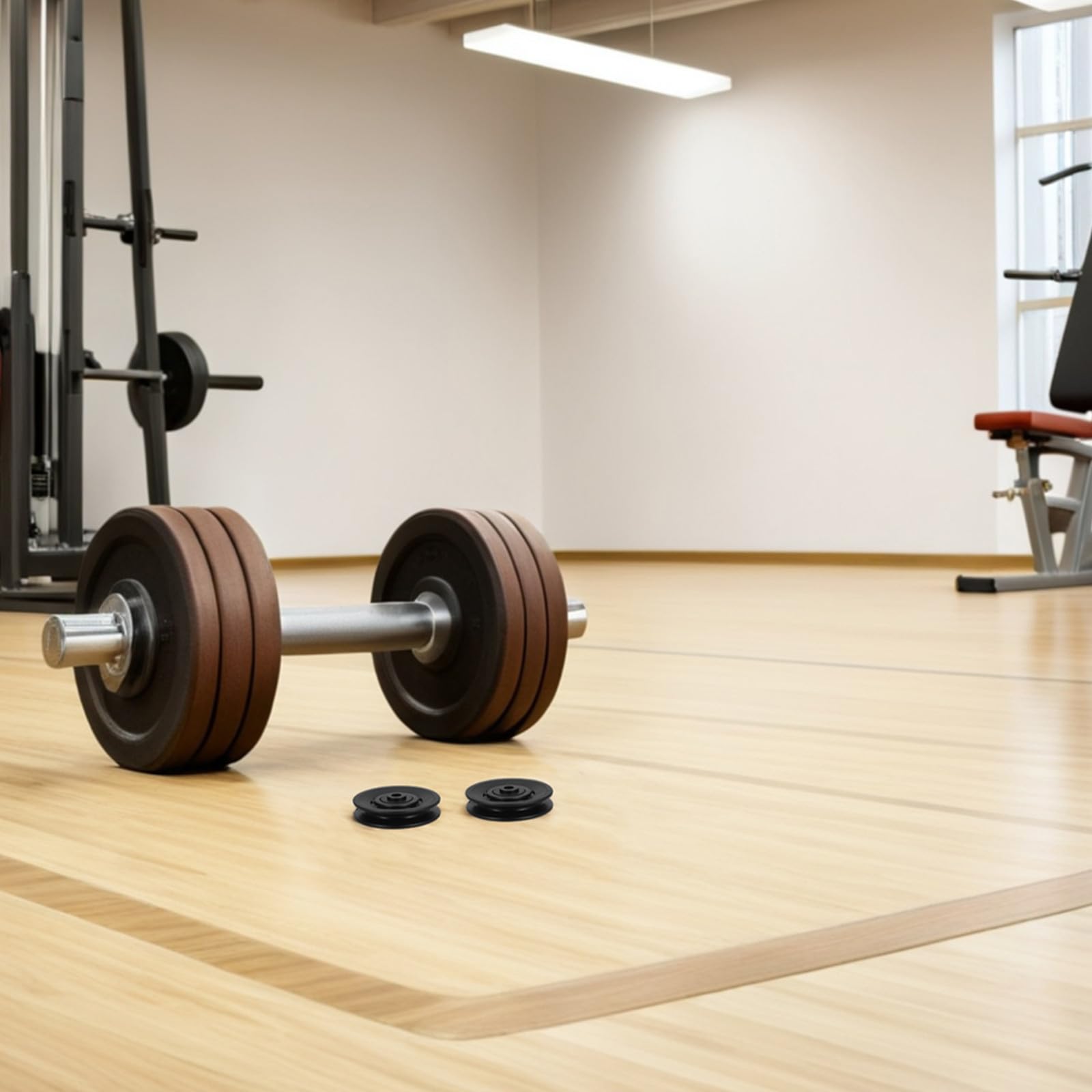 Juego de 8 Poleas de Cojinete para Gimnasio Cubierta Protectora de Polvo, Material Pa6 Resistente, Compatibles Equipos de Gimnasio y Uso en Casa