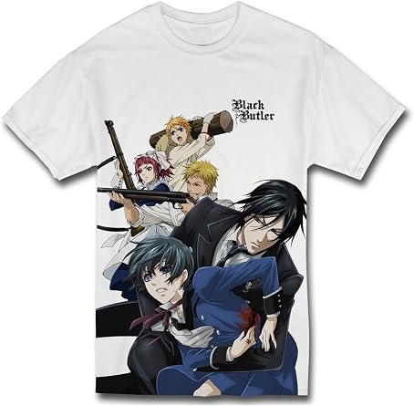 Great Eastern Entertainment Black Butler Group Ready to Battle Sublimation Mens T-Shirt