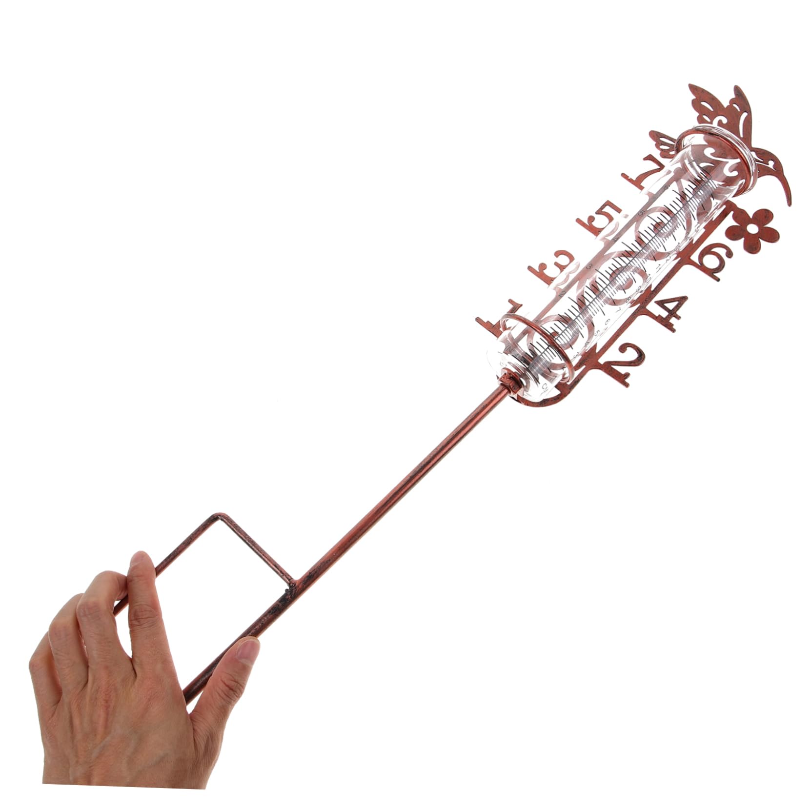 5stücke Rain Gauge Mit Metallpfahl Digitale Regenmessung Für Garten Und Outdoor-Bereich Kapazität Installieren Für Präzise Bewässerung Und Gartenpflege