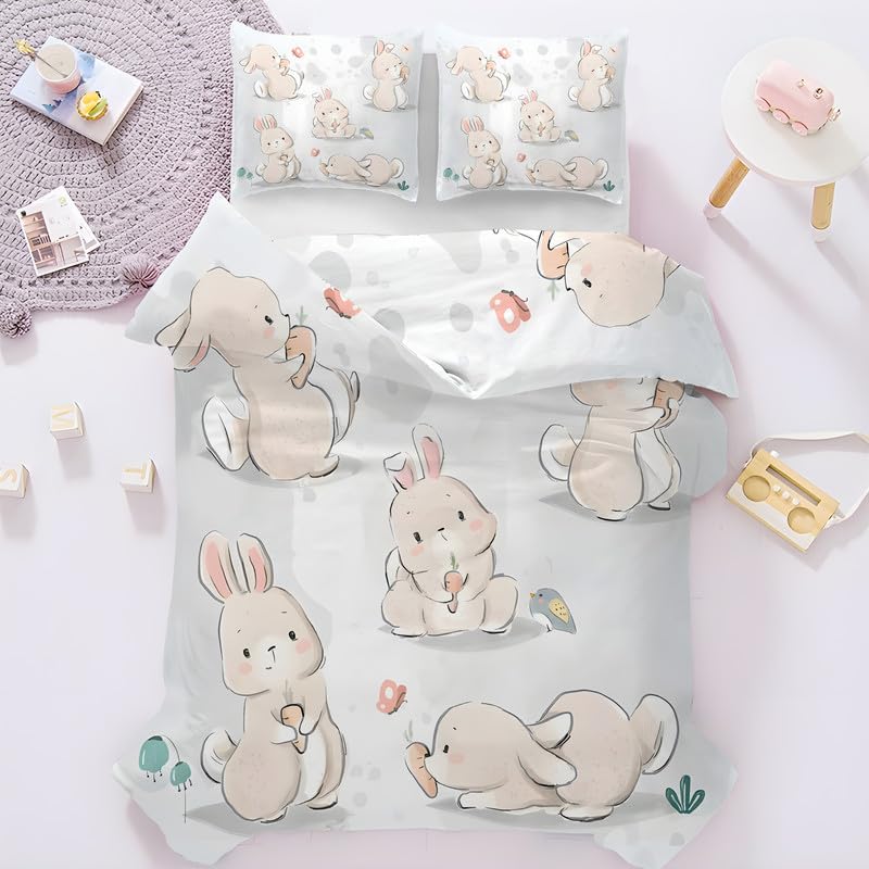 Parure de lit lapin mignon 220x240 idée cadeau idéale pour la maison