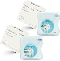 Vista 10 de RAZOKO Hilo dental tejido con infusión de aceite de coco, vegano y libre de crueldad, aroma a menta, suministro de 4 meses (33 yardas x 2 unidades)